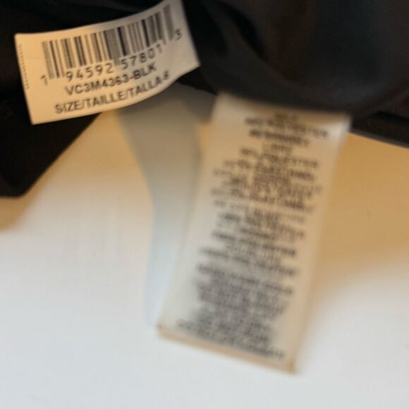 NWT Vince Camuto gold color chain halter neck mini cocktail dress in black Size - Picture 16 of 16